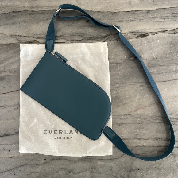 Everlane Bags Everlane Italian Leather Sling Bag Crossbody Bag In Shadow Blue Poshmark